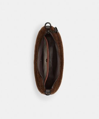 希少【未使用 保管品】COACH ミラ ワンショルダーバッグ ファー 茶 293 希少【未使用 保管品】COACH ミラ ワンショルダーバッグ ファー